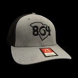 864 Richardson 110 Heather Gray Fitted Trucker Hat