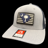 843 Richardson 110 Heather Vintage BW Performance Fitted Trucker Hat