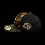843 Yupoong Performance RWB Patriotic Army Camo Trucker Hat