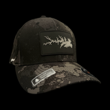 Flexfit GRAY Lake Murray Veil Camo Water Proof Fitted Hat