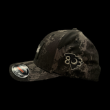 Flexfit GRAY Lake Murray Veil Camo Water Proof Fitted Hat