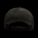 Richardson 112 Genuine Leather Patriotic Black Trucker Hat