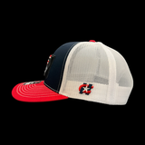 Richardson 112 RWB Don’t Tread On Me 3D Waving Flag Trucker Hat