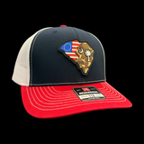 Richardson 112 RWB SC Betsy Ross Duck Camo Trucker Hat