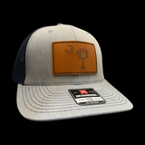 Richardson 112 Genuine Leather Palmetto State Heather Navy Trucker Hat