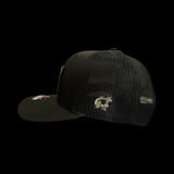 Richardson 112 Black Bigfoot Camo Performance Trucker Hat