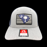 843 Richardson 110 Heather Vintage BW Performance Fitted Trucker Hat