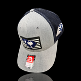 843 Richardson 110 Heather Vintage BW Performance Fitted Trucker Hat