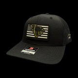 Richardson 112 VBW Bottomlandblack Patriotic Performance Trucker Hat
