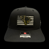 Richardson 112 VBW Bottomlandblack Patriotic Performance Trucker Hat