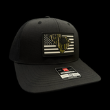 Richardson 112 VBW Bottomlandblack Patriotic Performance Trucker Hat
