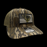Richardson 112 Bottomland VBW Black Patriotic Performance Trucker Hat