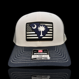 803 Richardson Navy White Aluminum Performance PVC Patch Trucker Hat