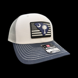 803 Richardson Navy White Aluminum Performance PVC Patch Trucker Hat