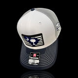 803 Richardson Navy White Aluminum Performance PVC Patch Trucker Hat