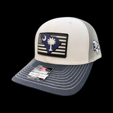 803 Richardson Navy White Aluminum Performance PVC Patch Trucker Hat