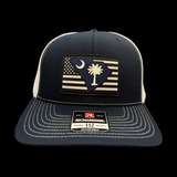 Richardson 864 Navy White Performance PVC Trucker Hat