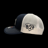 Richardson 864 Navy White Performance PVC Trucker Hat