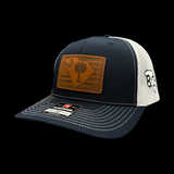 Richardson 864 Navy Genuine Leather Patriotic Trucker Hat