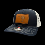Richardson 864 Navy Genuine Leather Palmetto State Trucker Hat