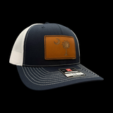 Richardson 864 Navy Genuine Leather Palmetto State Trucker Hat