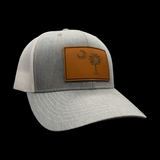 Richardson 112 Genuine Leather Palmetto State Heather White Trucker Hat