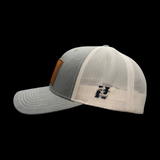 Richardson 112 Genuine Leather Palmetto State Heather White Trucker Hat