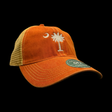 Legacy 1776 SC Palmetto Moon Orange Relaxed Trucker Hat