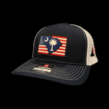 Richardson 112 South Carolina 843 Patriotic Performance Trucker Hat