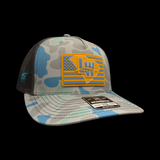 Richardson 112 Lake Wylie Nation Saltwater Duck Camo Performance Trucker hat