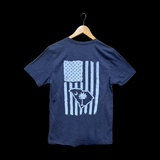 Palmetto Moon Heather Navy Distressed Flag Tee