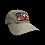 Infinity Waving SC Patriotic Washed Gray Ladies Concealed Ponytail Hat