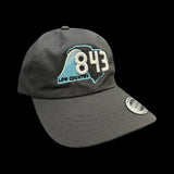 843 Lowcountry Yupoong Charcoal White Adjustable Cleanup Hat