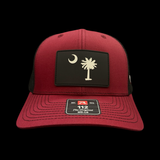 Richardson 112 Garnet and Black Palmetto Moon Performance Trucker Hat