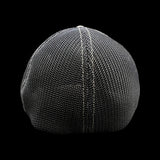 803 Richardson Flexfit Navy Heather Performance PVC Patch Patriotic Fitted Trucker Hat