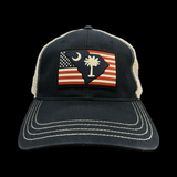 Richardson 111 South Carolina 864 Patriotic Relaxed Trucker Hat