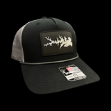 Richardson Lake Murray Performance PVC Patch Black Steel Trucker Rope Hat