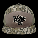PRE-SALE: White Knoll Timberwolves 803 Lost 7 Panel Bottomland Flat Bill Hat