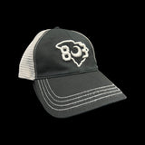803 Richardson Charcoal White Relaxed Trucker Hat