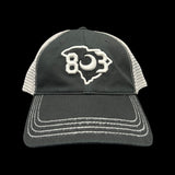 803 Richardson Charcoal White Relaxed Trucker Hat