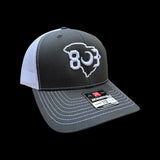 803 Richardson Charcoal White Trucker