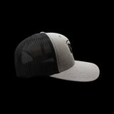 864 Richardson 112 Heather Gray Black Trucker Hat