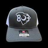 803 Richardson Charcoal White Trucker
