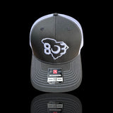 803 Richardson Charcoal White Trucker