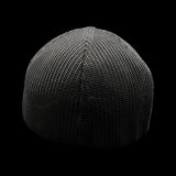 843 Lowcountry Flexfit Charcoal Black Fitted Trucker Hat