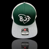 803 River Bluff Special Edition Heather Green White Trucker