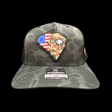803 Richardson Black Duck Camo Betsy Ross Performance Trucker Hat