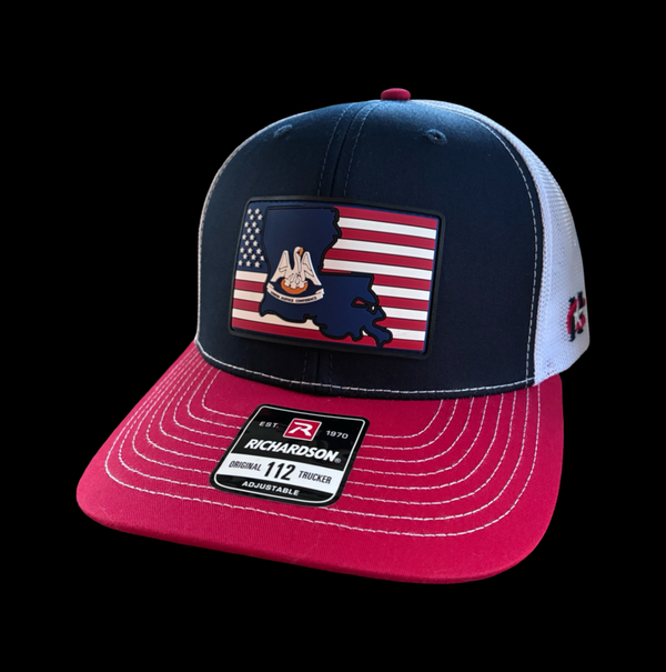 Richardson 112 Louisana Patriotic Trucker Hat