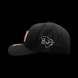 Richardson 110 3D Old Glory Waving Black Performance Fitted Hat