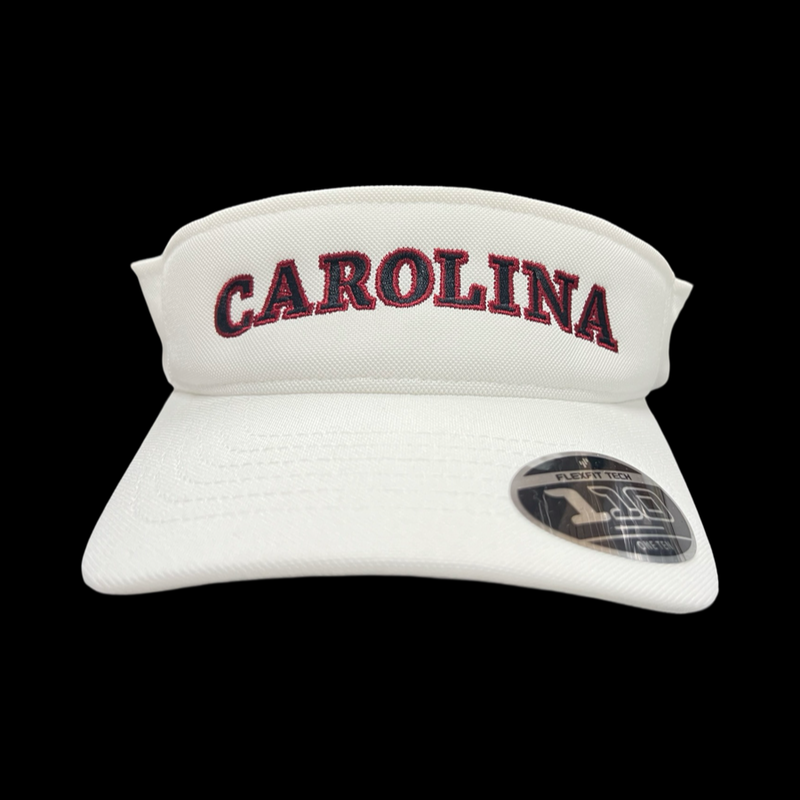 Flexfit Carolina White Adjustable Visor
